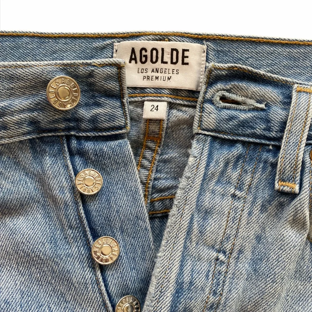 AGOLDE Riley Shatter High Rise Straight Leg 24 - Picture 4 of 12